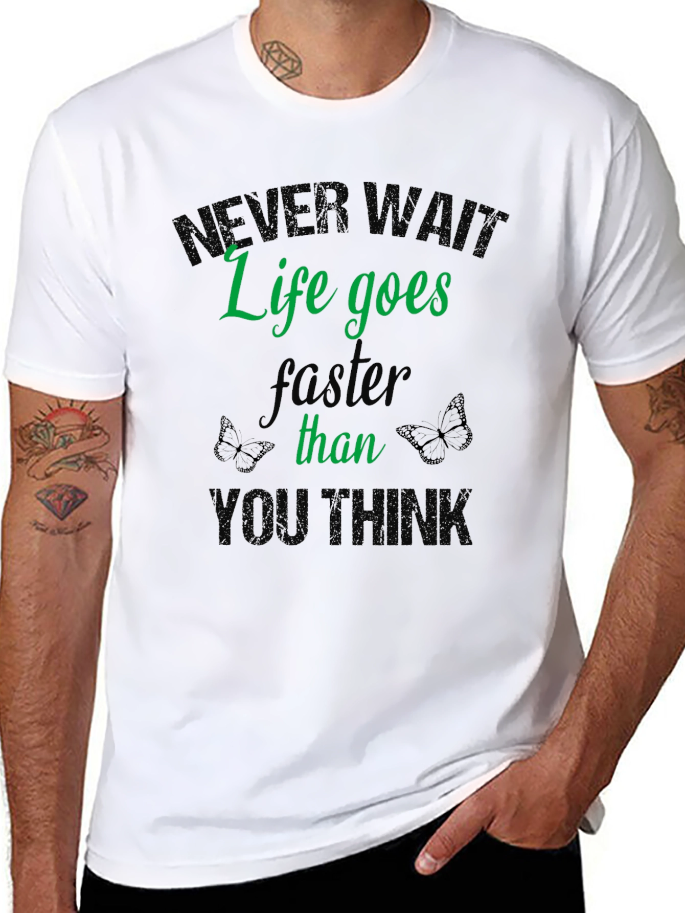 Never Wait Life T-Shirt - Inspiring Graphic Tee