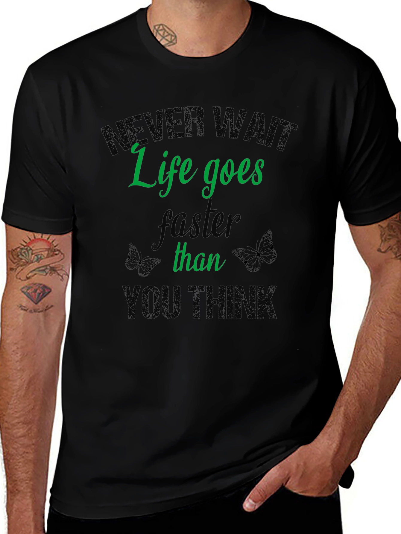 Never Wait Life T-Shirt - Inspiring Graphic Tee
