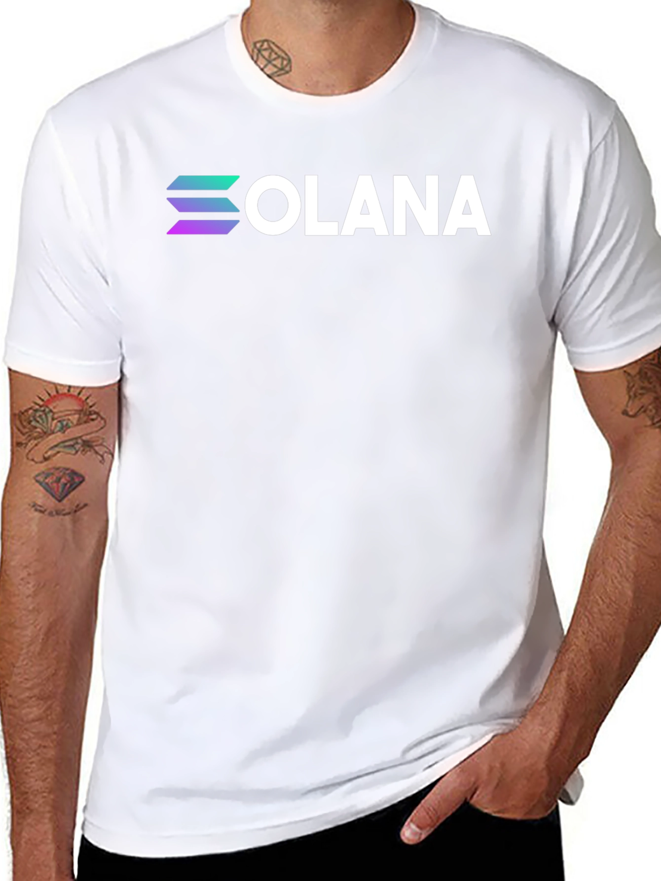 Solana Crypto Black T-Shirt - Comfortable Everyday Wear