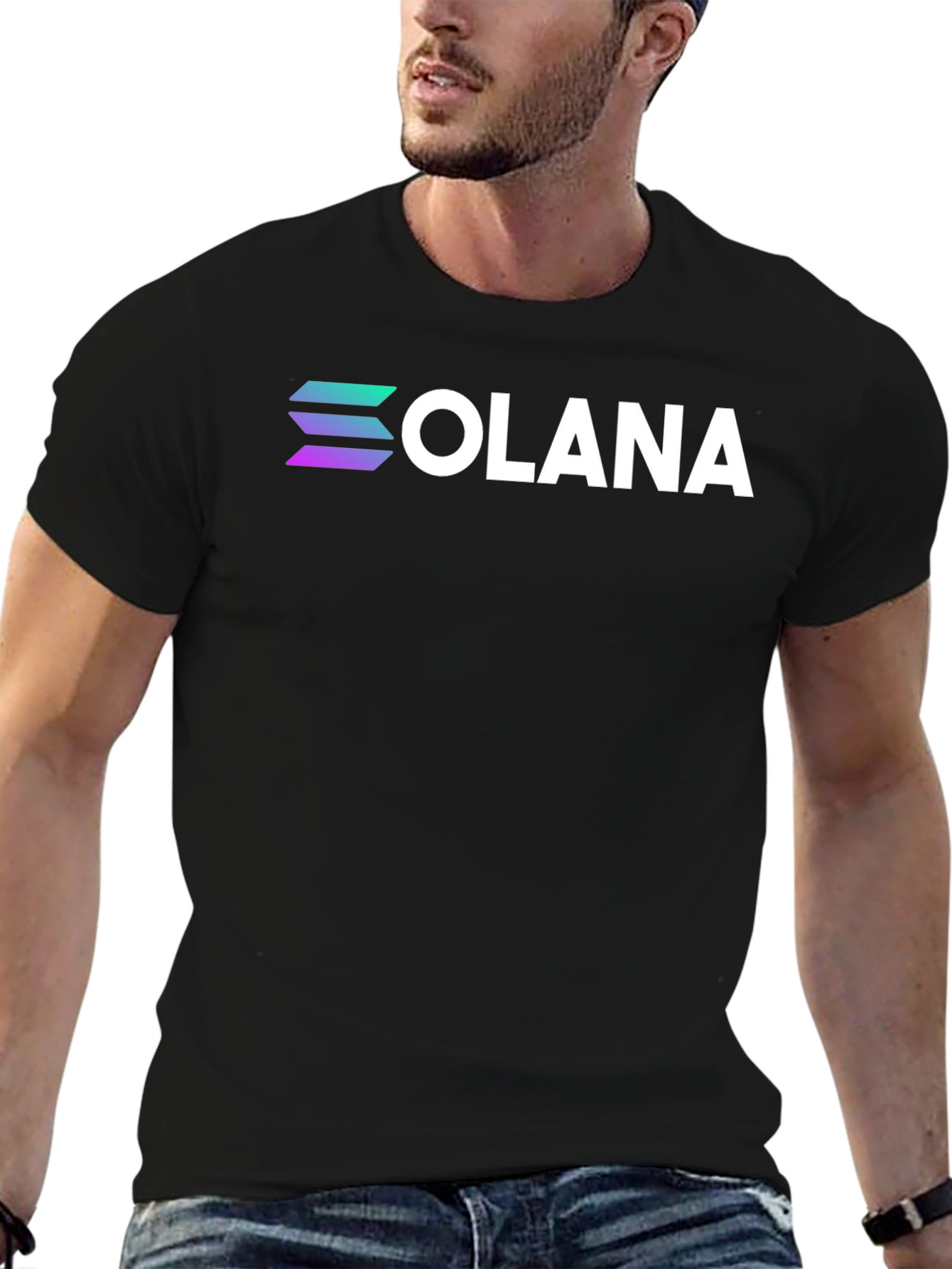 Solana Crypto Black T-Shirt - Comfortable Everyday Wear