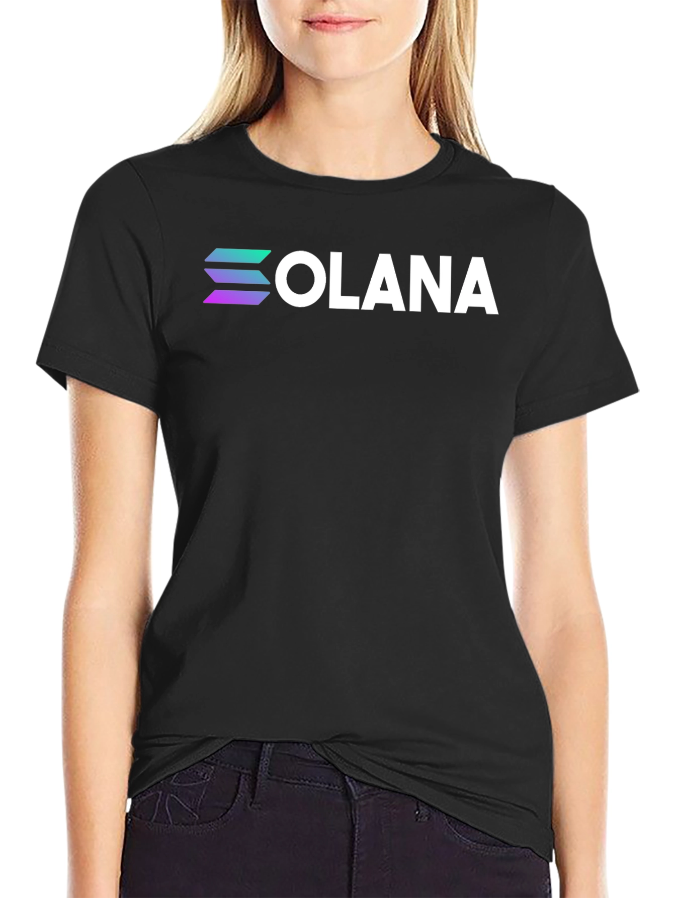 Solana Crypto Black T-Shirt - Comfortable Everyday Wear