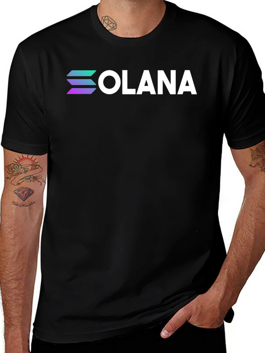 Solana Crypto Black T-Shirt - Comfortable Everyday Wear