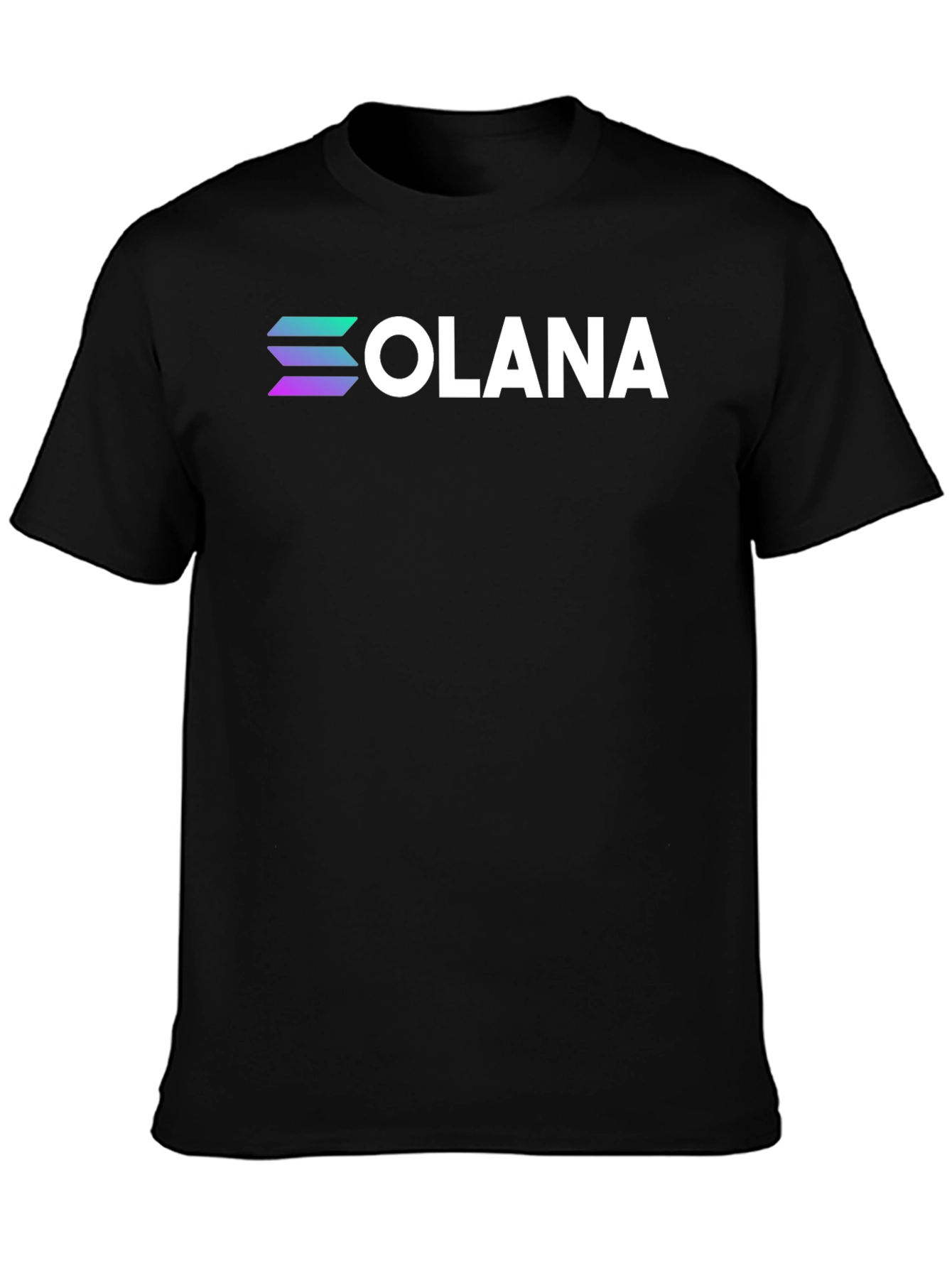 Solana Crypto Black T-Shirt - Comfortable Everyday Wear