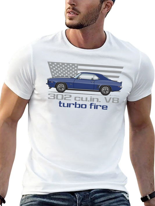 302 V8 Turbo Fire Car Graphic T-Shirt