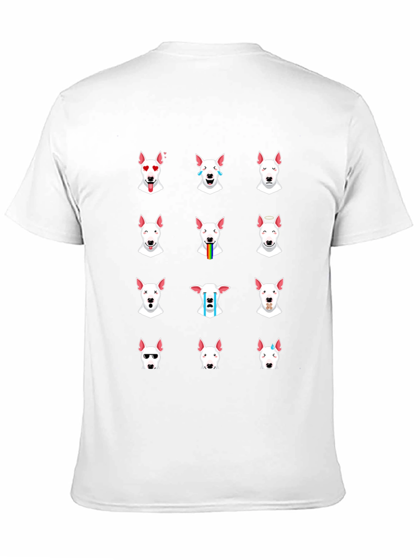 Emoji Bull Terrier T-Shirt - Black