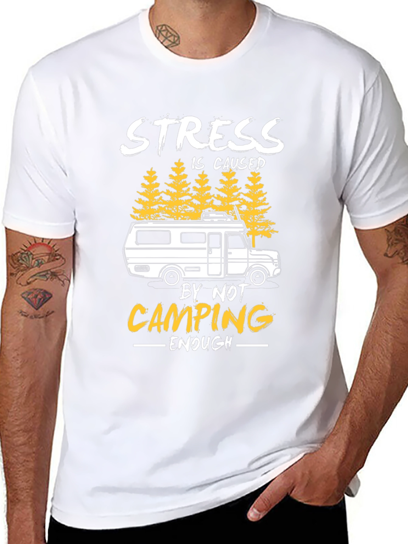 Stress is Caused by Not Camping Enough T-Shirt