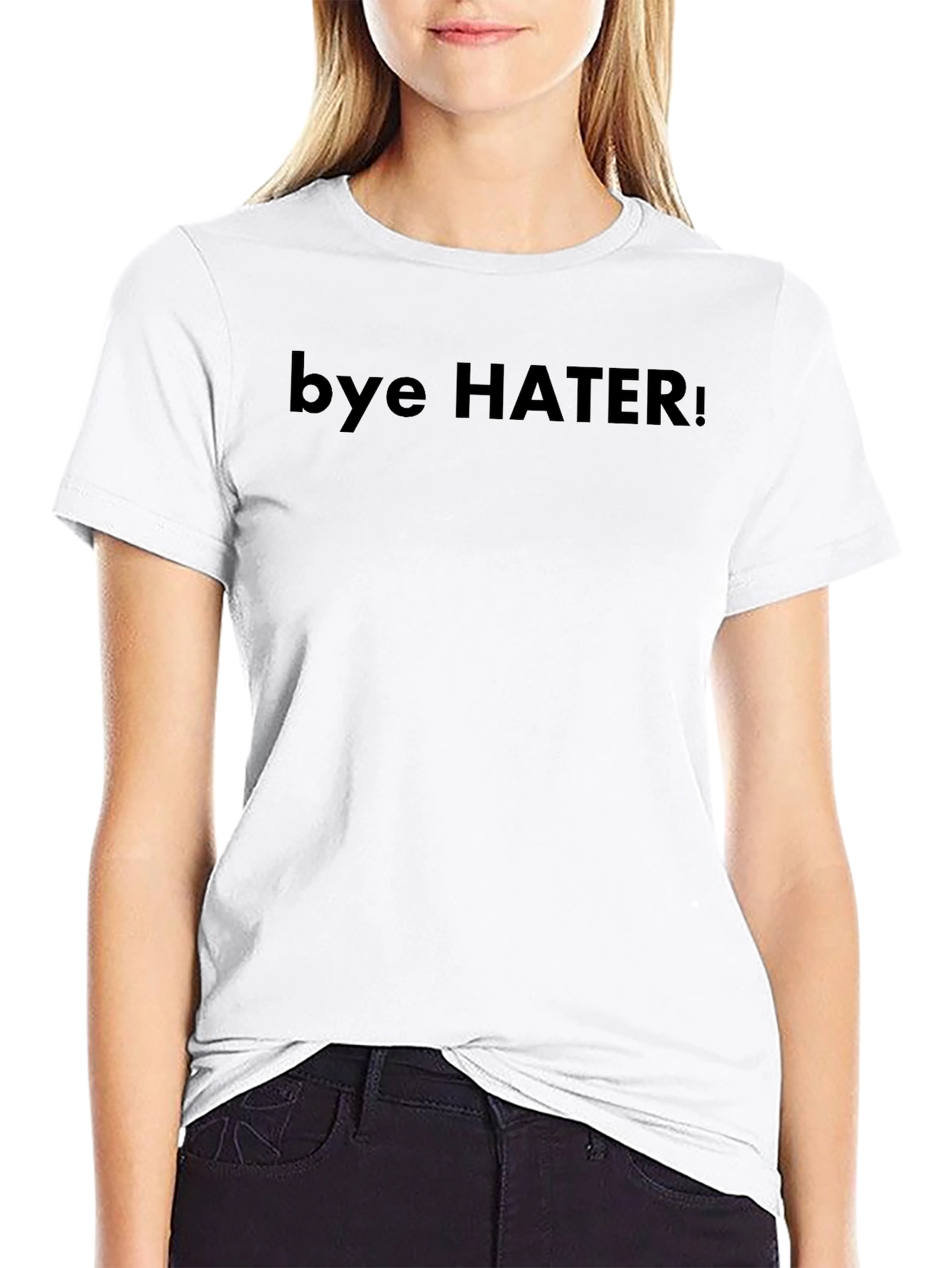 Bye Hater! Black T-Shirt for Confident Style