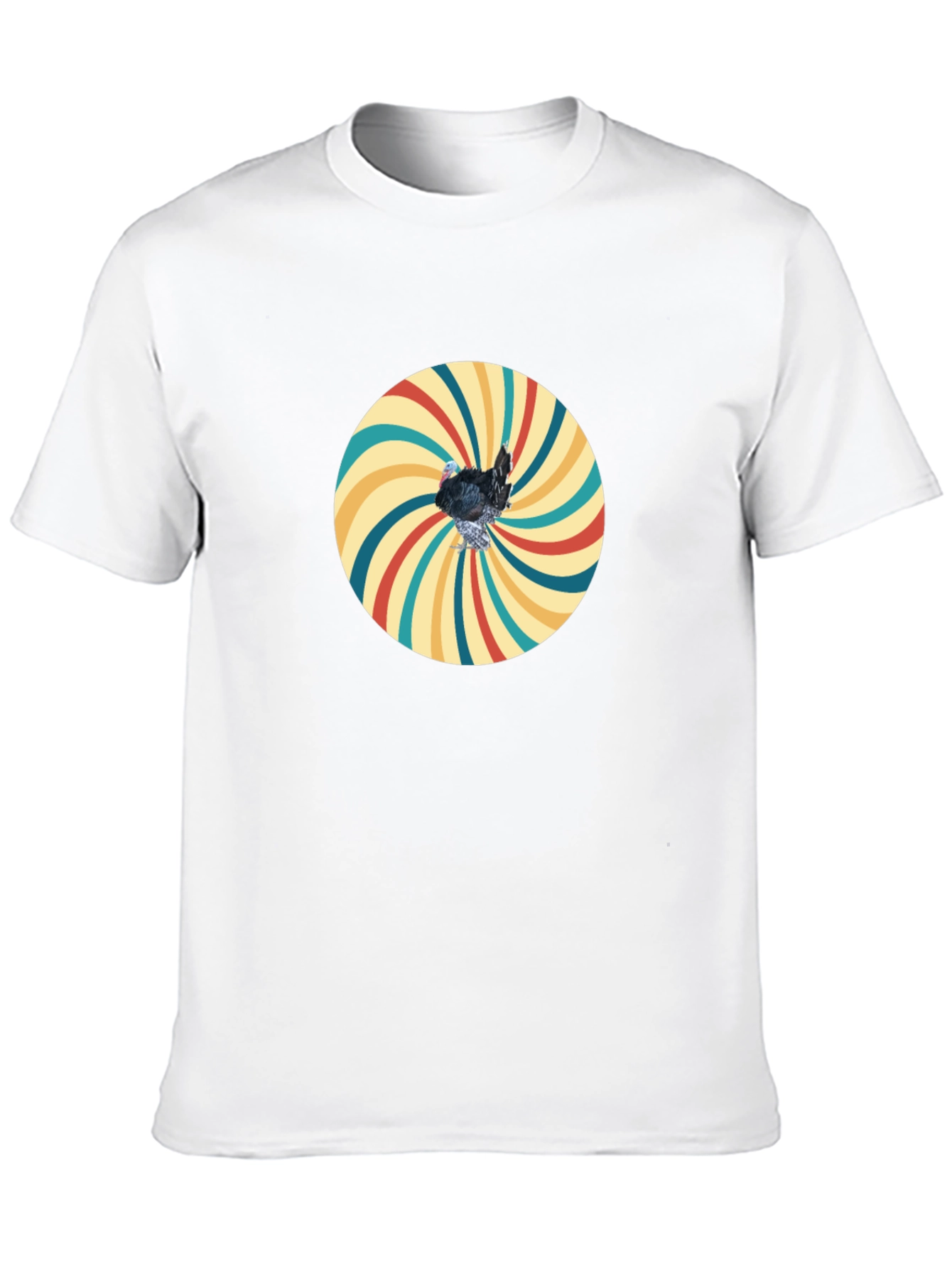 Retro Turkey Graphic T-Shirt - Black