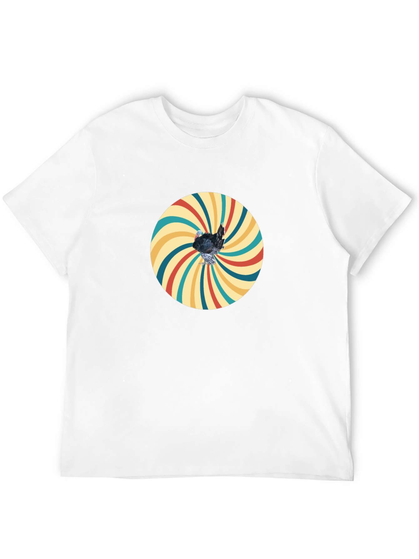 Retro Turkey Graphic T-Shirt - Black