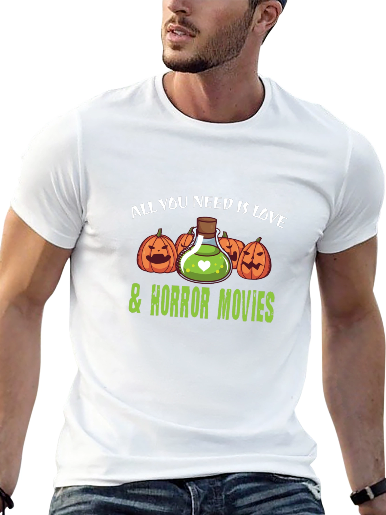 Love & Horror Movies Halloween T-Shirt