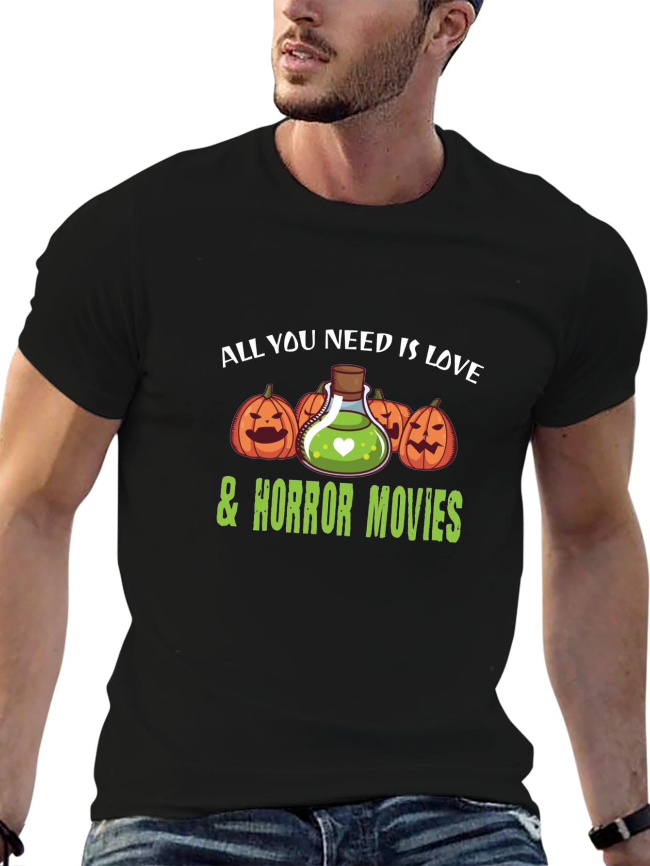 Love & Horror Movies Halloween T-Shirt
