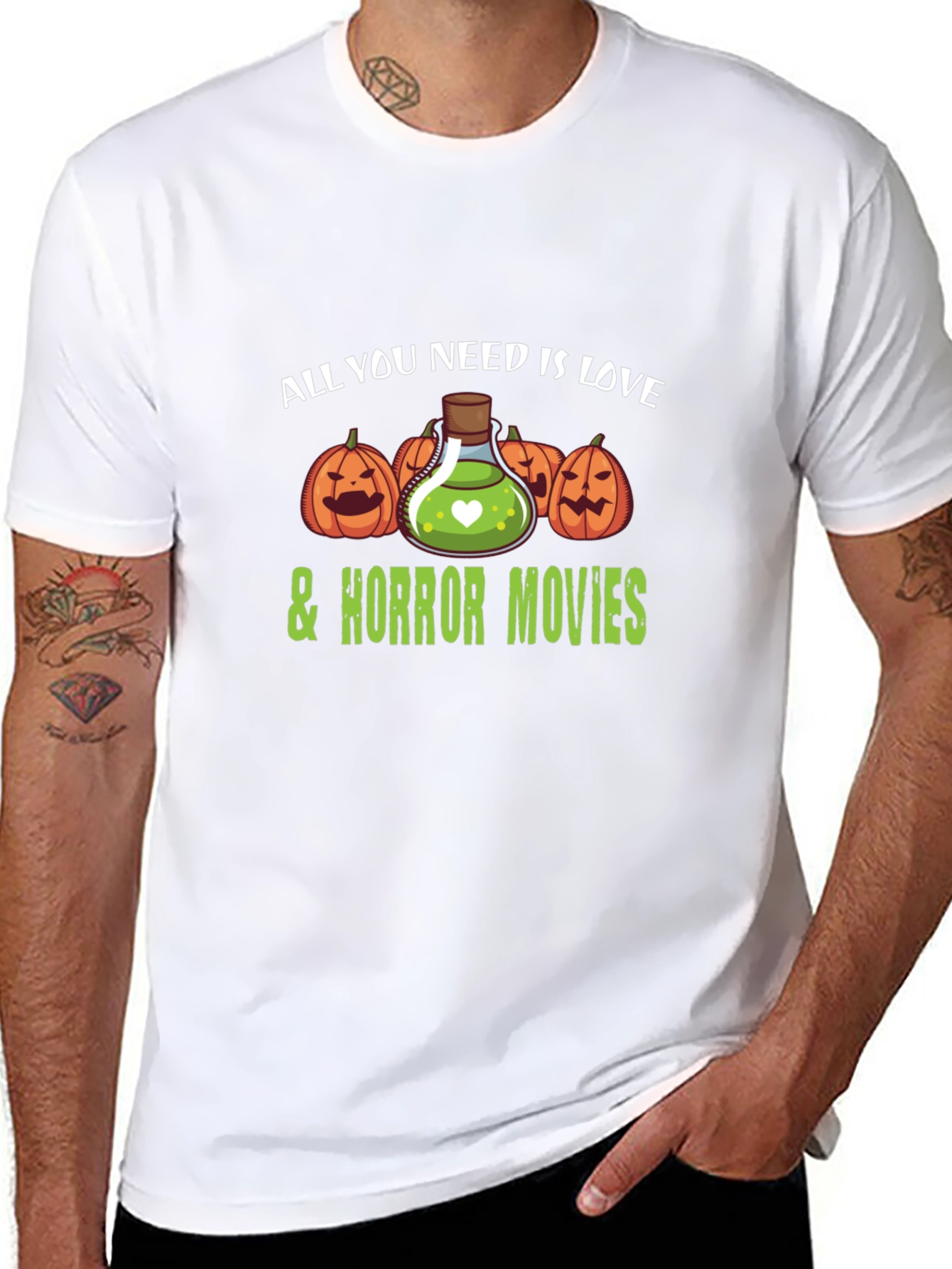 Love & Horror Movies Halloween T-Shirt