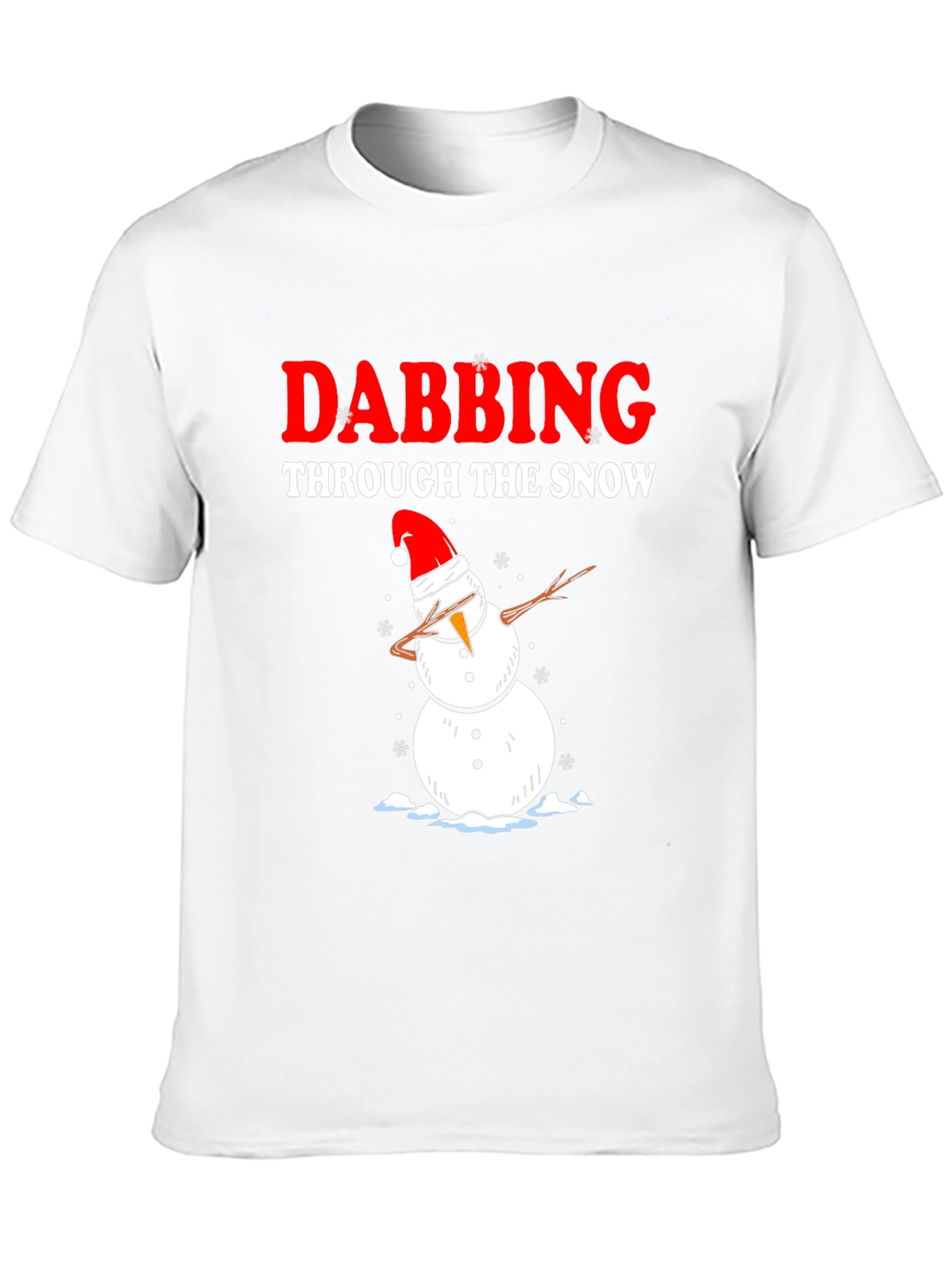 Dabbing Snowman Christmas Graphic T-Shirt