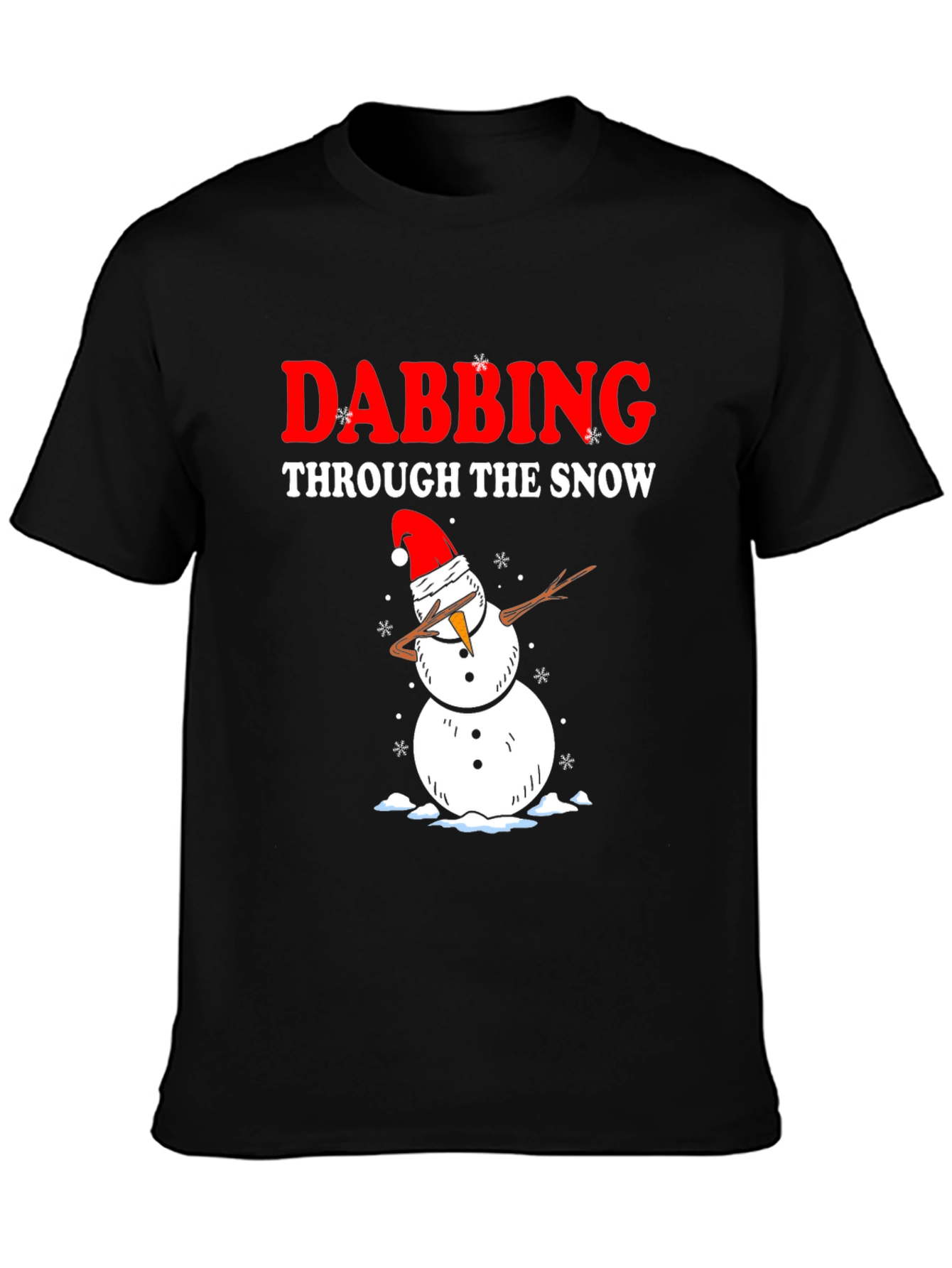 Dabbing Snowman Christmas Graphic T-Shirt