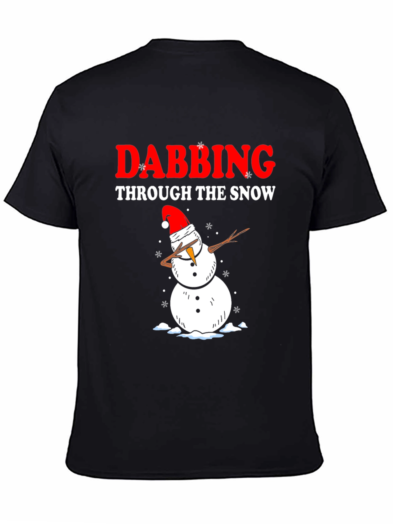 Dabbing Snowman Christmas Graphic T-Shirt