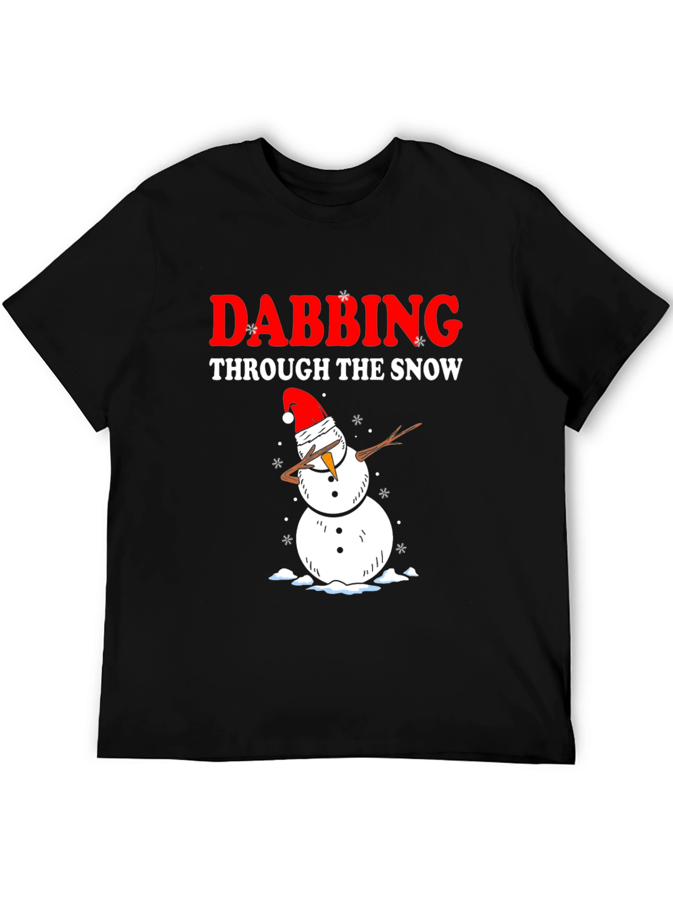 Dabbing Snowman Christmas Graphic T-Shirt