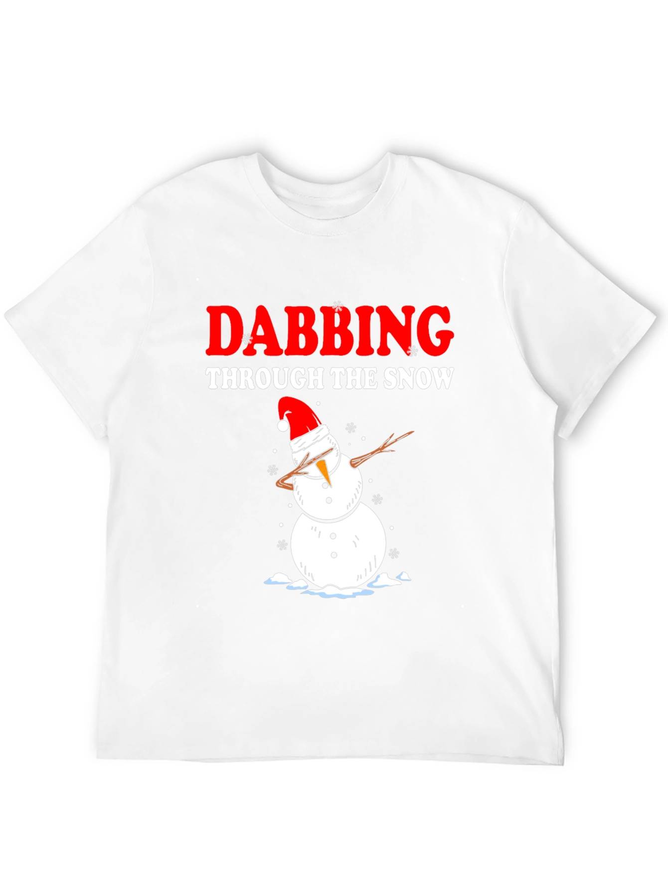 Dabbing Snowman Christmas Graphic T-Shirt