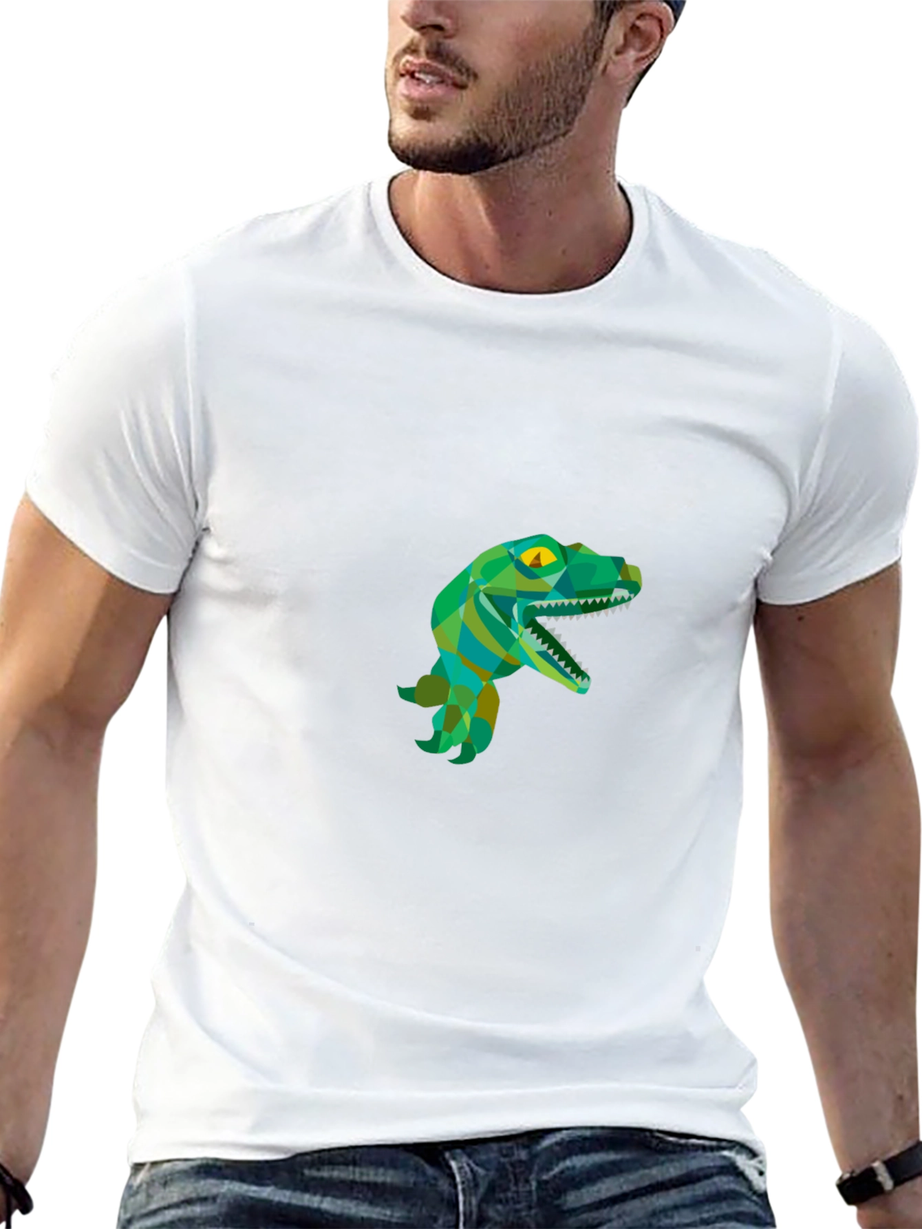 Dino Graphic Tee - Black Casual T-Shirt