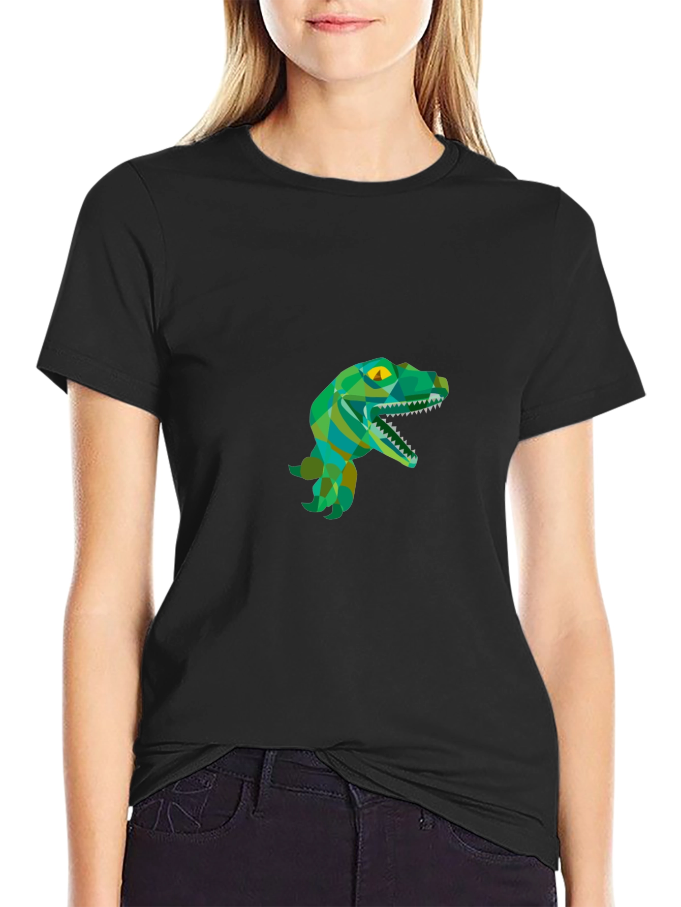 Dino Graphic Tee - Black Casual T-Shirt