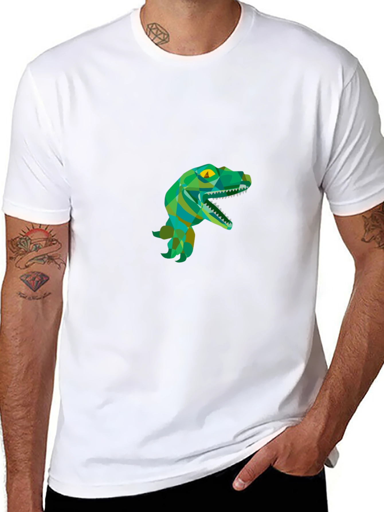Dino Graphic Tee - Black Casual T-Shirt