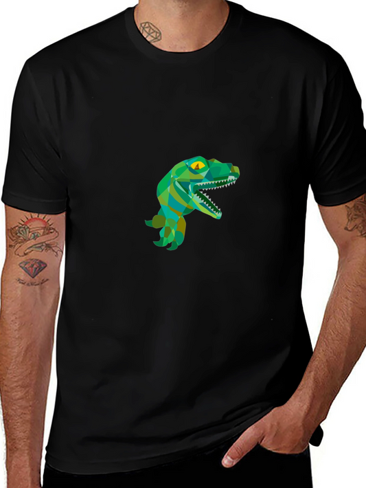 Dino Graphic Tee - Black Casual T-Shirt