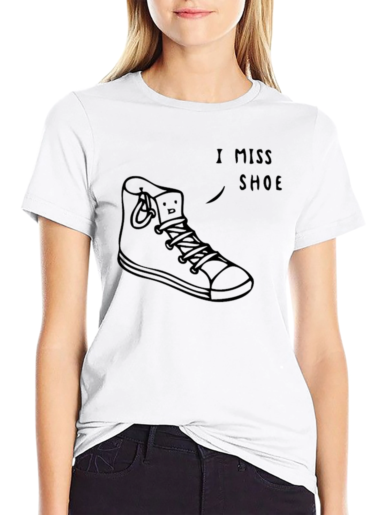 I Miss Shoe T-Shirt: Funny Cartoon Sneaker Tee
