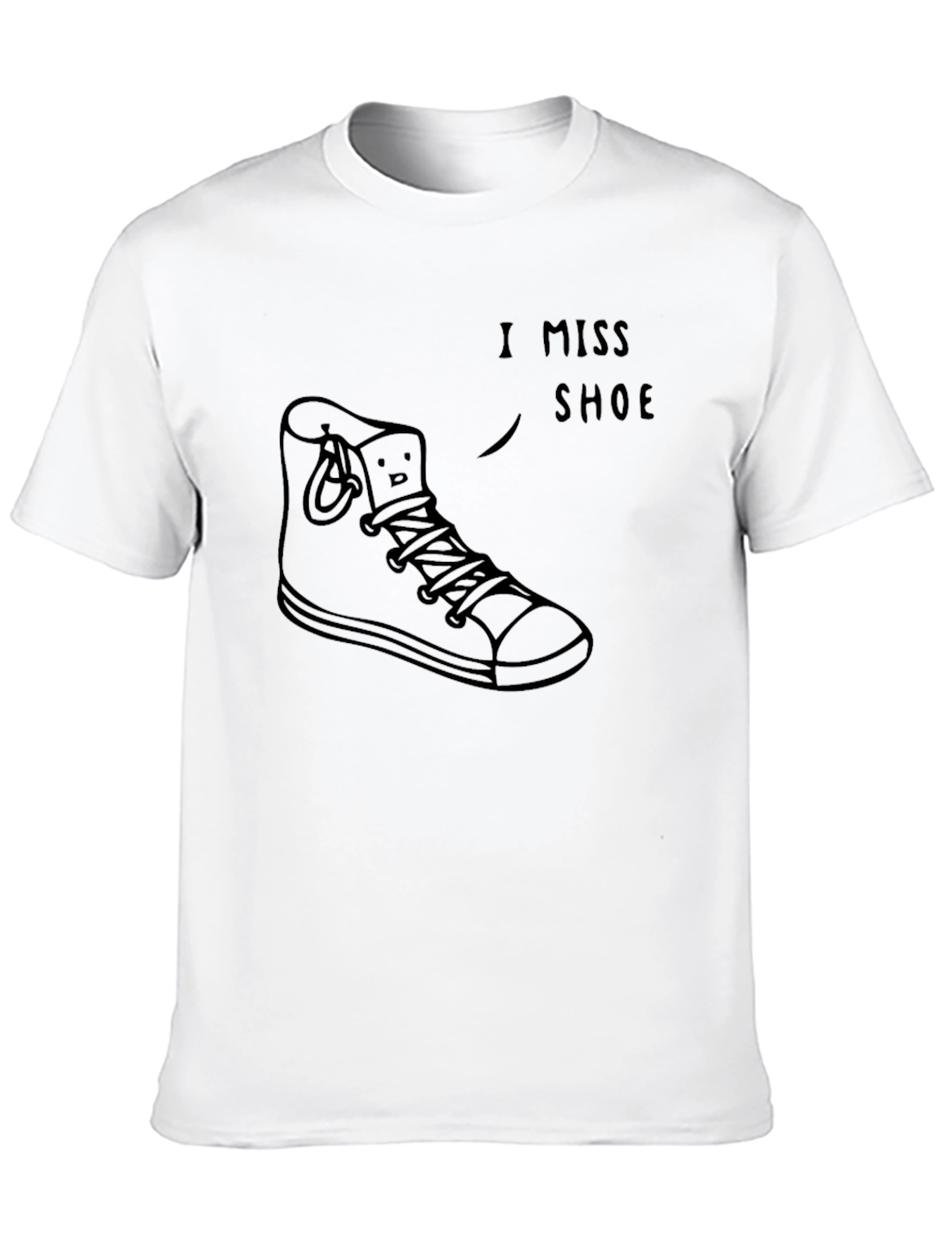 I Miss Shoe T-Shirt: Funny Cartoon Sneaker Tee