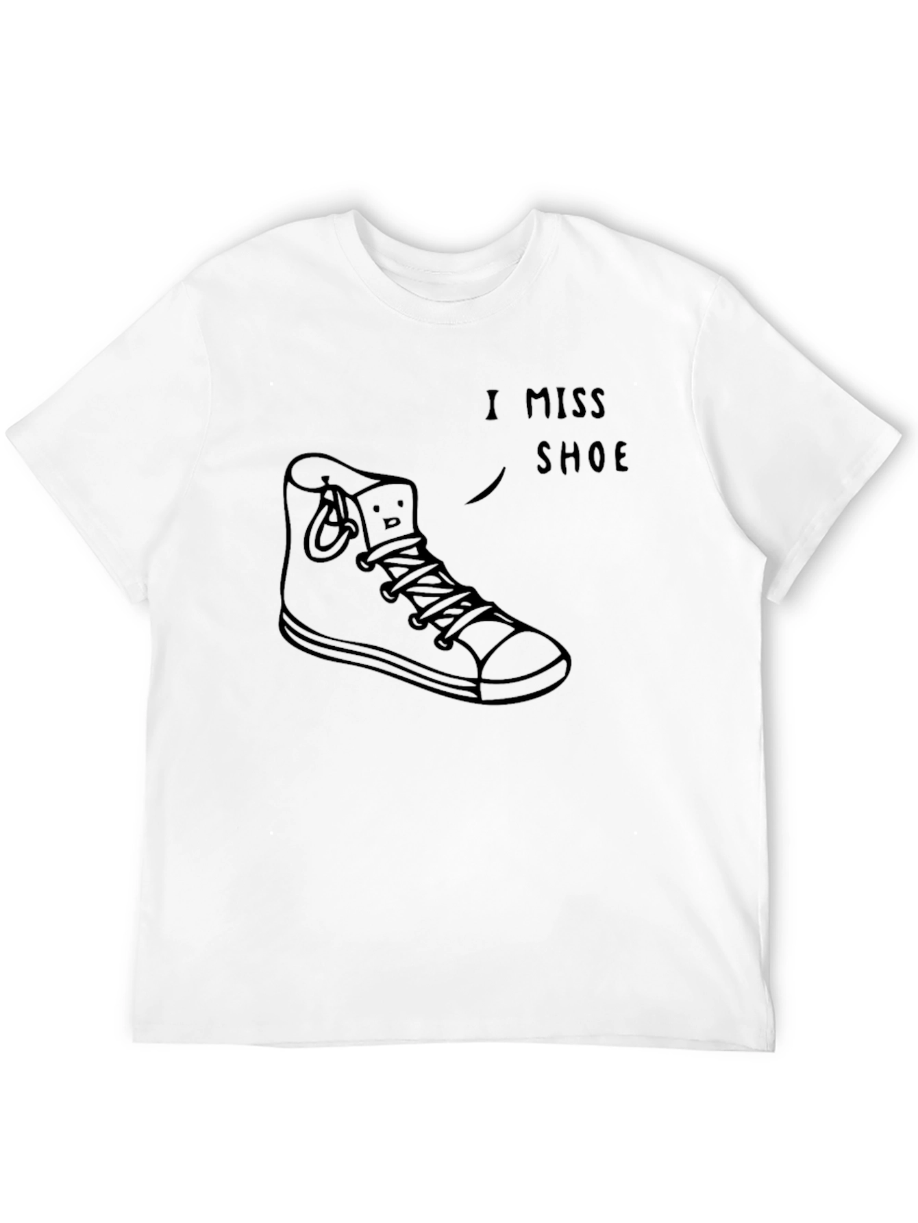 I Miss Shoe T-Shirt: Funny Cartoon Sneaker Tee