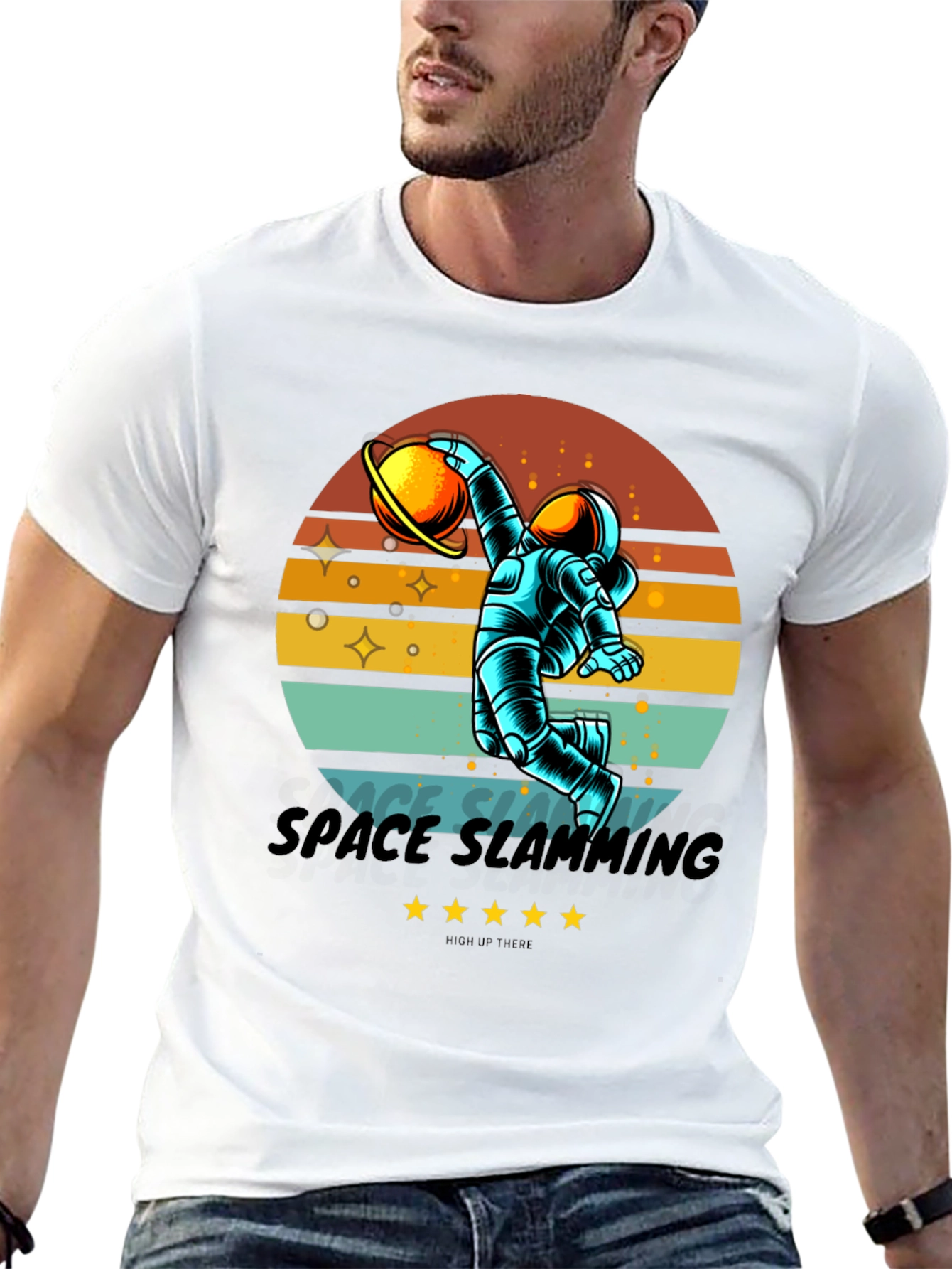Space Slamming Retro T-Shirt