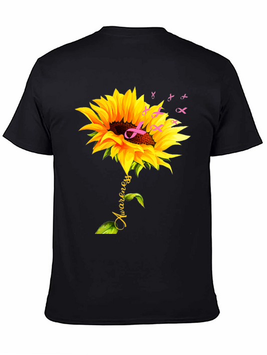 Sunflower Breast Cancer Awareness T-Shirt