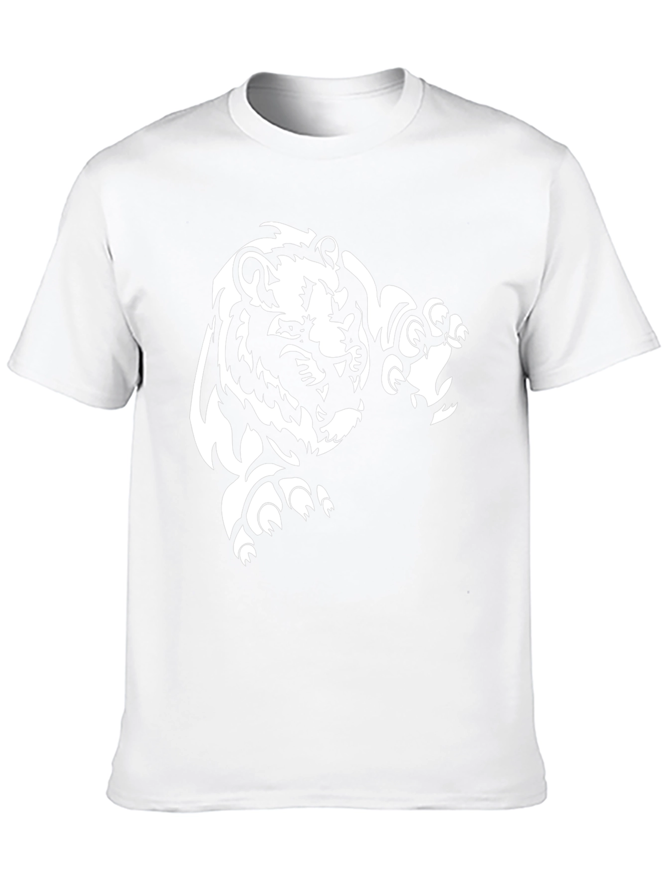 Lion Graphic Print Black T-Shirt for Men