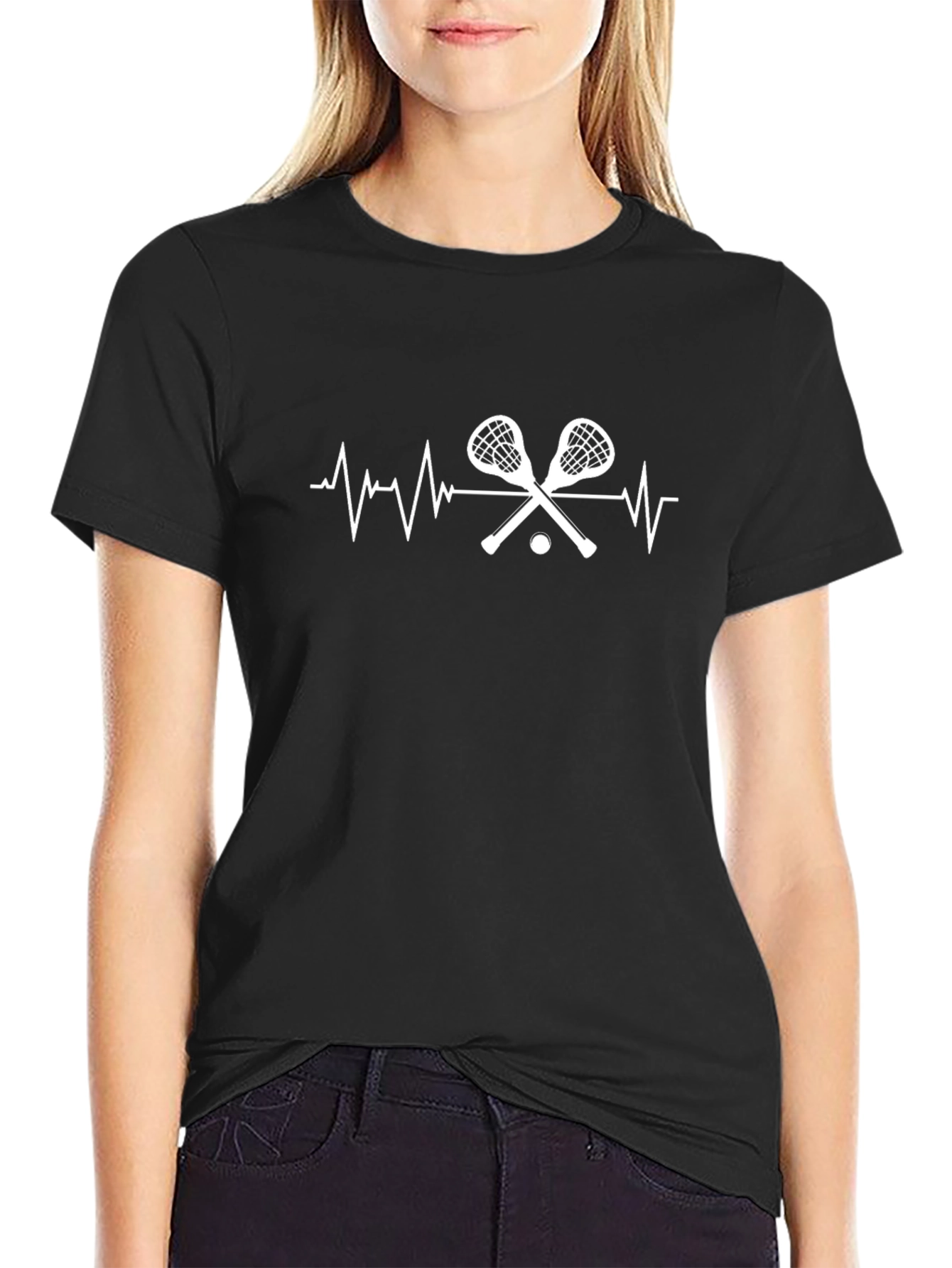 Lacrosse Heartbeat Graphic T-Shirt