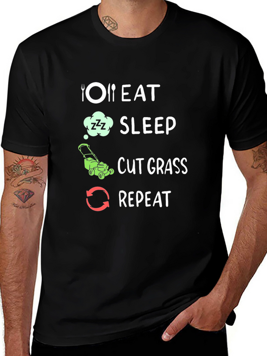 Eat Sleep Cut Grass Repeat T-Shirt