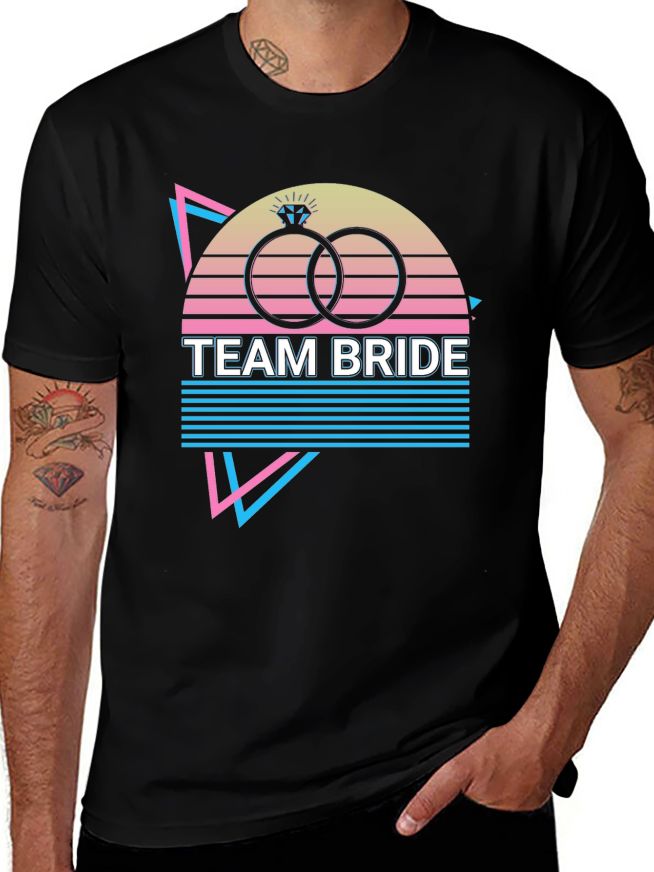 Team Bride Retro Rings Graphic Tee