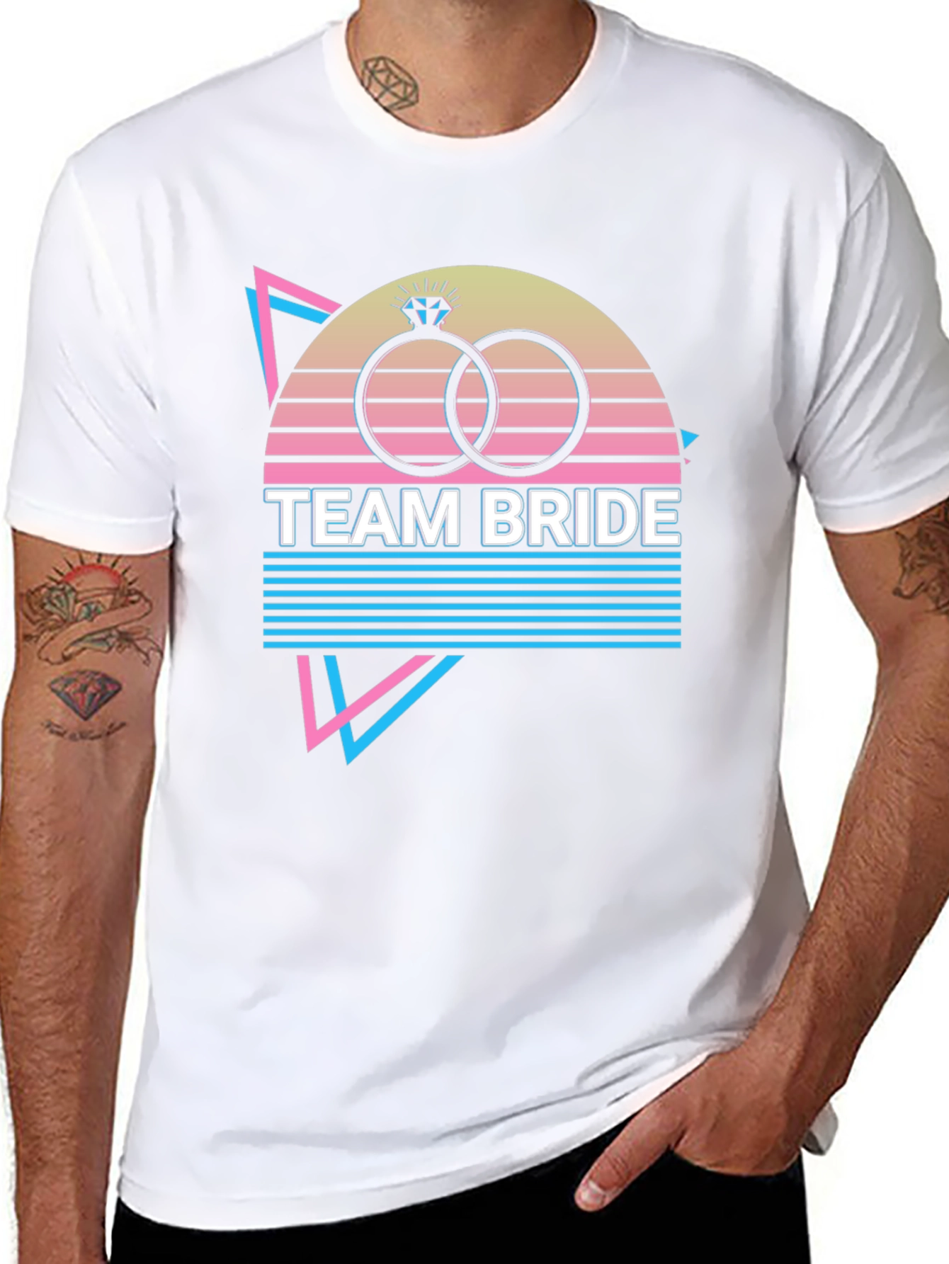 Team Bride Retro Rings Graphic Tee