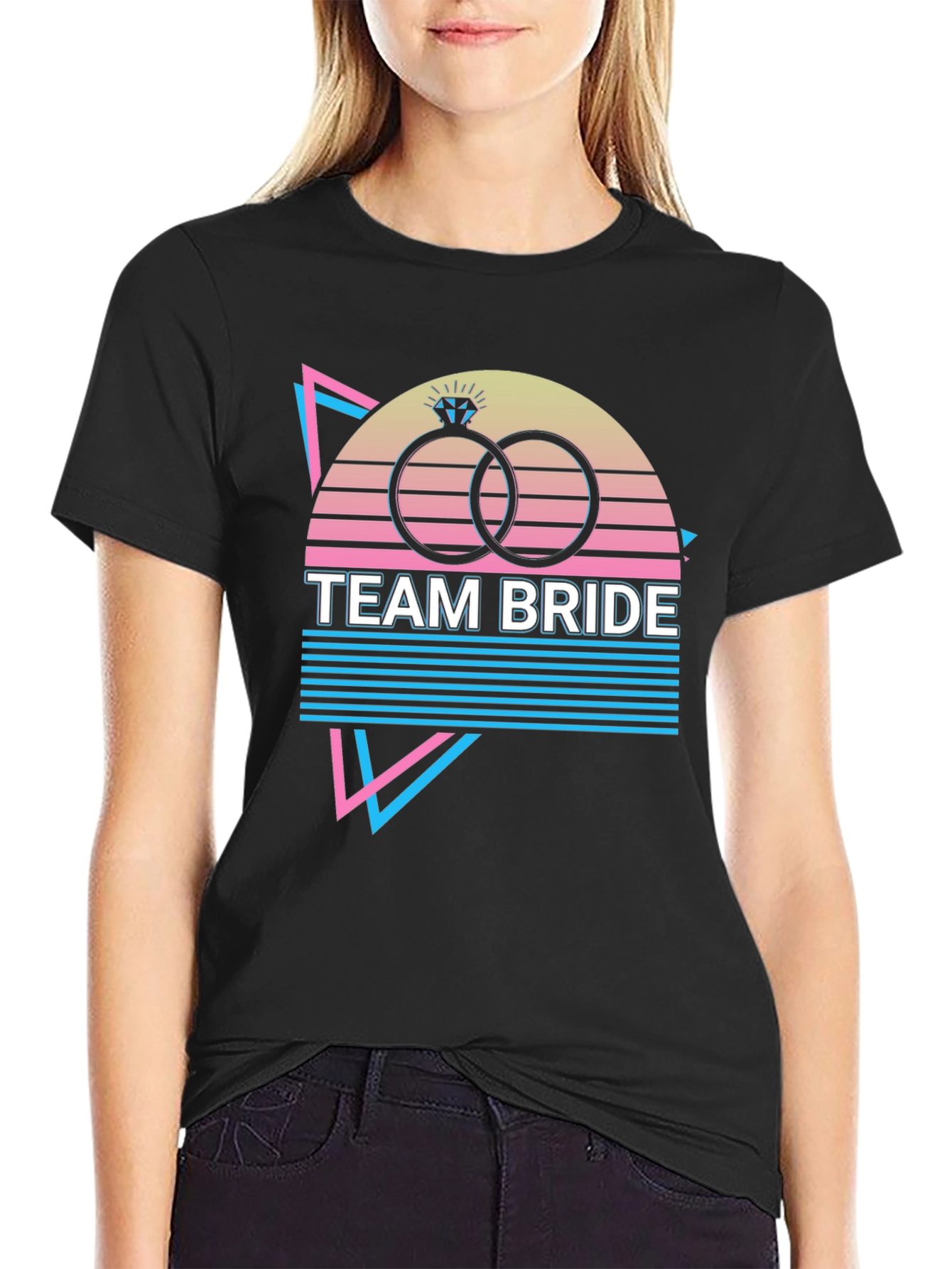 Team Bride Retro Rings Graphic Tee