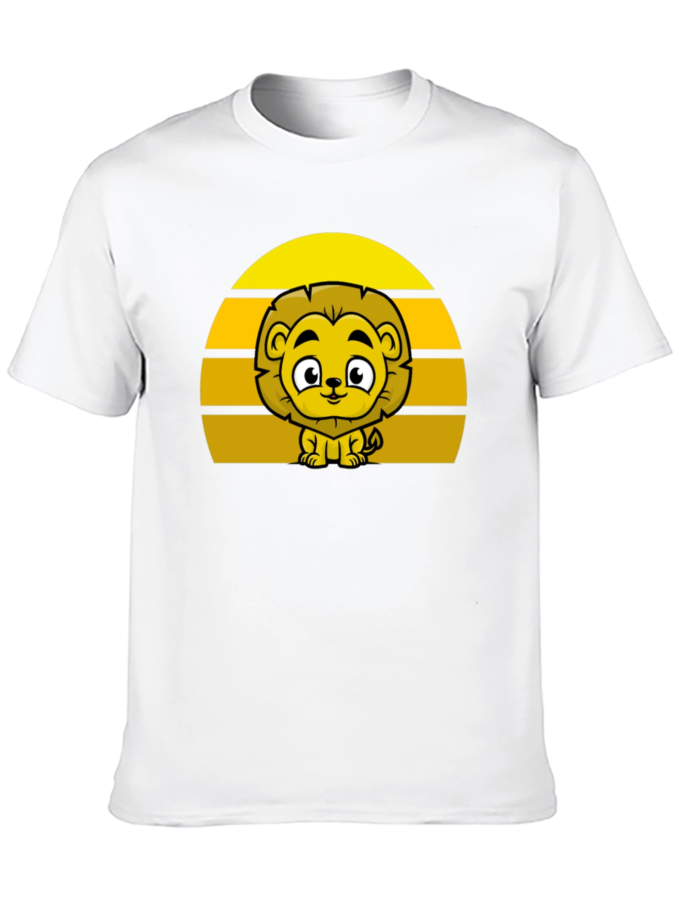 Lion Sunset Graphic Tee - Cute Cartoon Lion Shirt