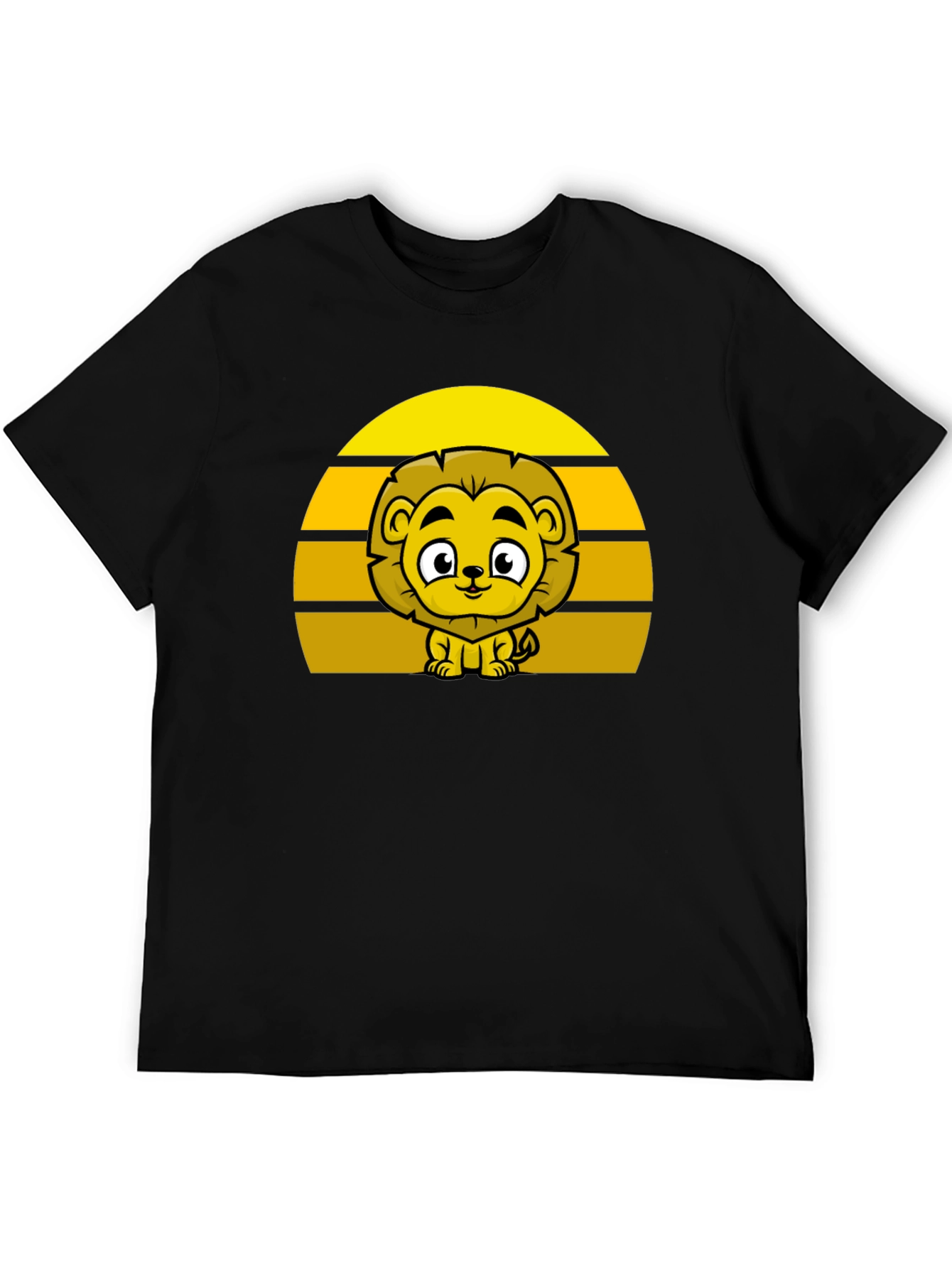 Lion Sunset Graphic Tee - Cute Cartoon Lion Shirt