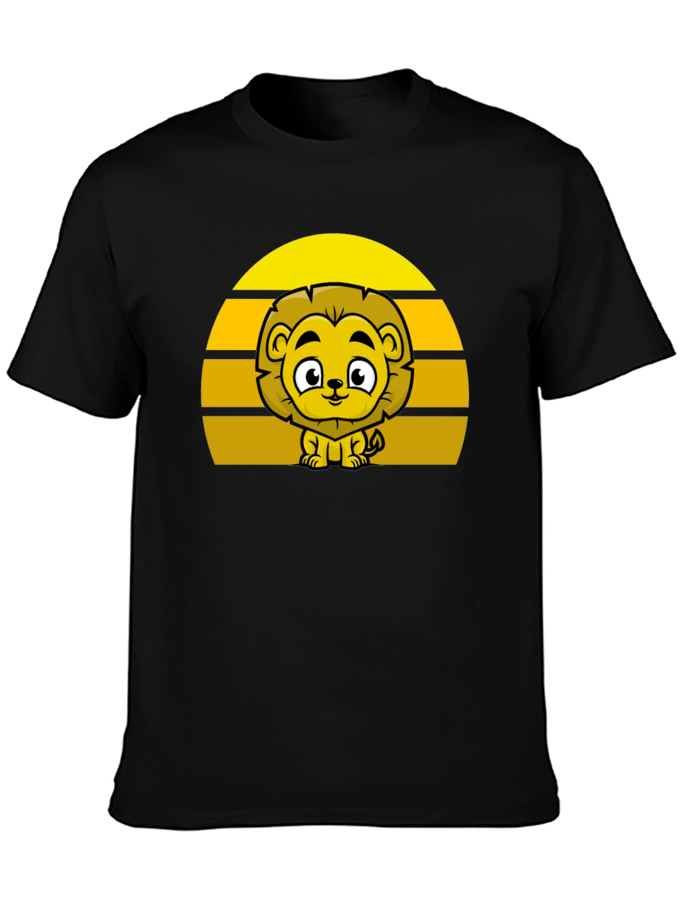 Lion Sunset Graphic Tee - Cute Cartoon Lion Shirt