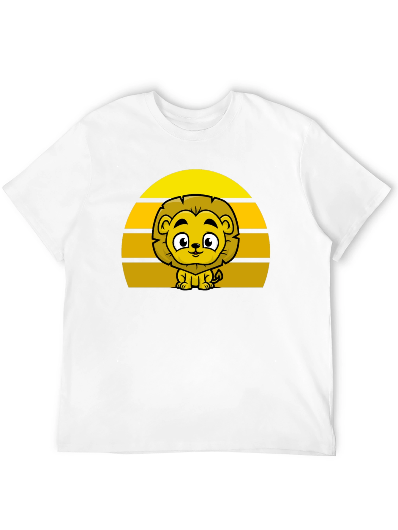 Lion Sunset Graphic Tee - Cute Cartoon Lion Shirt
