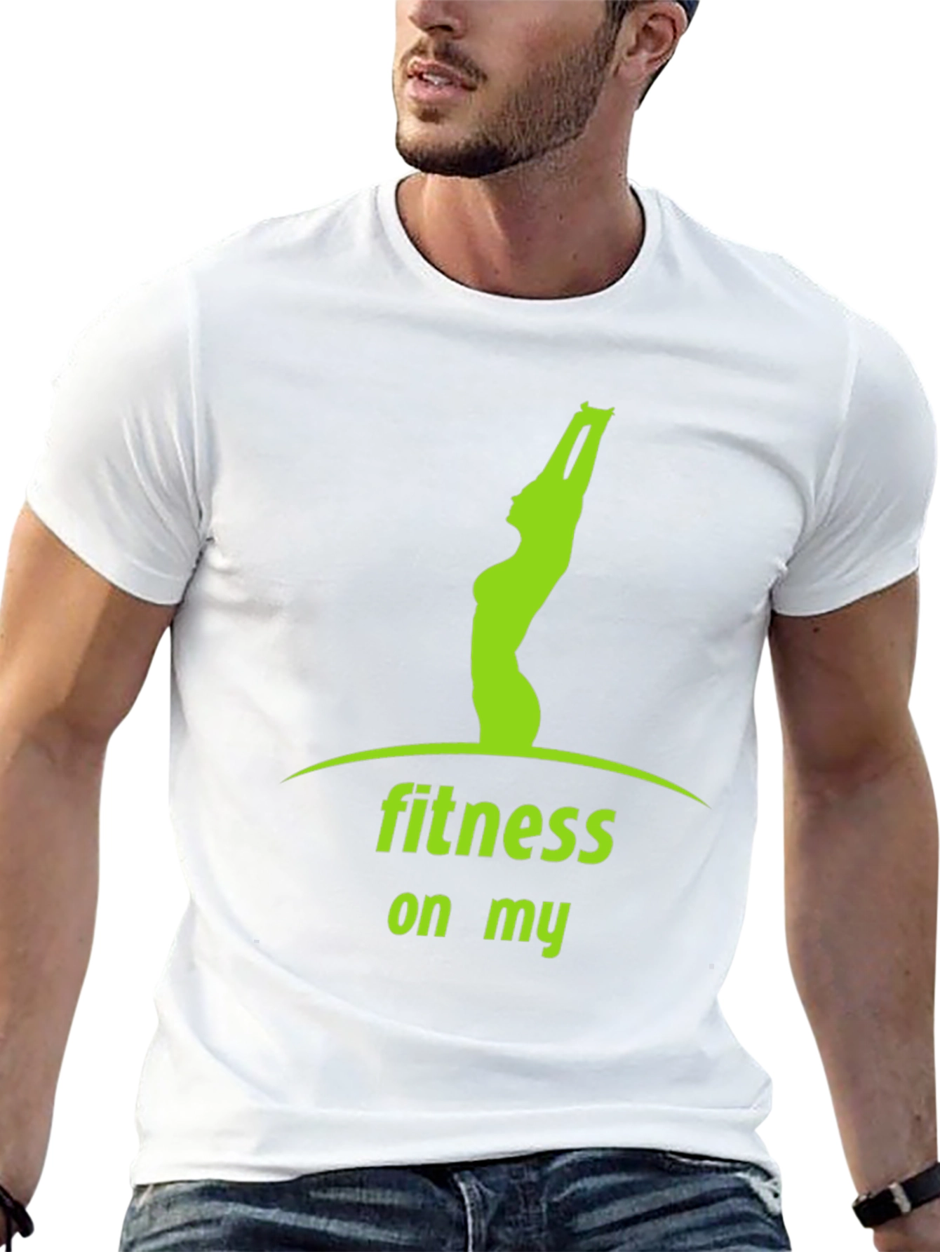 Fitness On My T-Shirt - Yoga Design