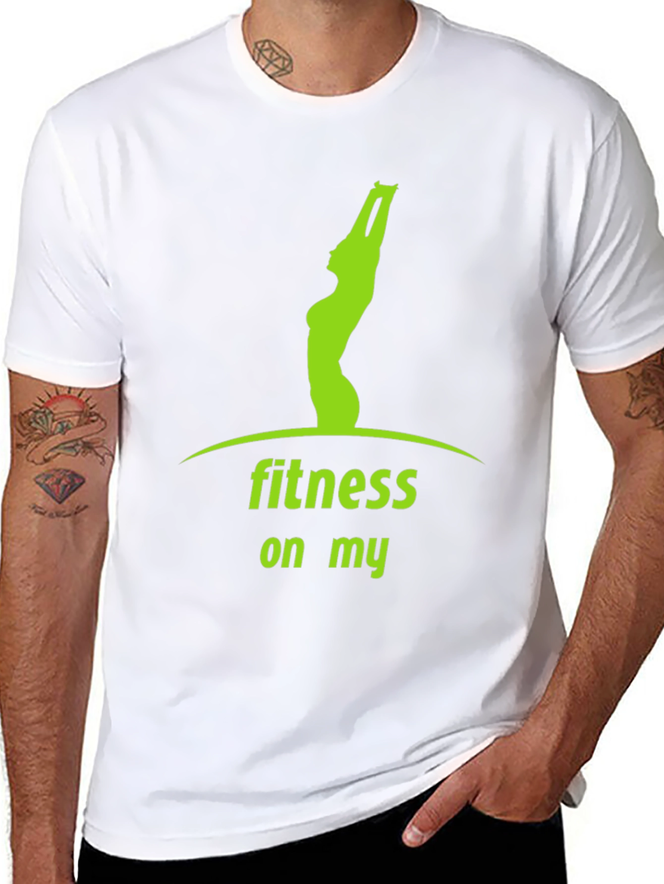 Fitness On My T-Shirt - Yoga Design