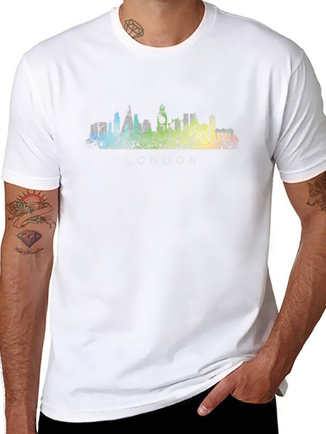 London Skyline Graphic Tee - Black