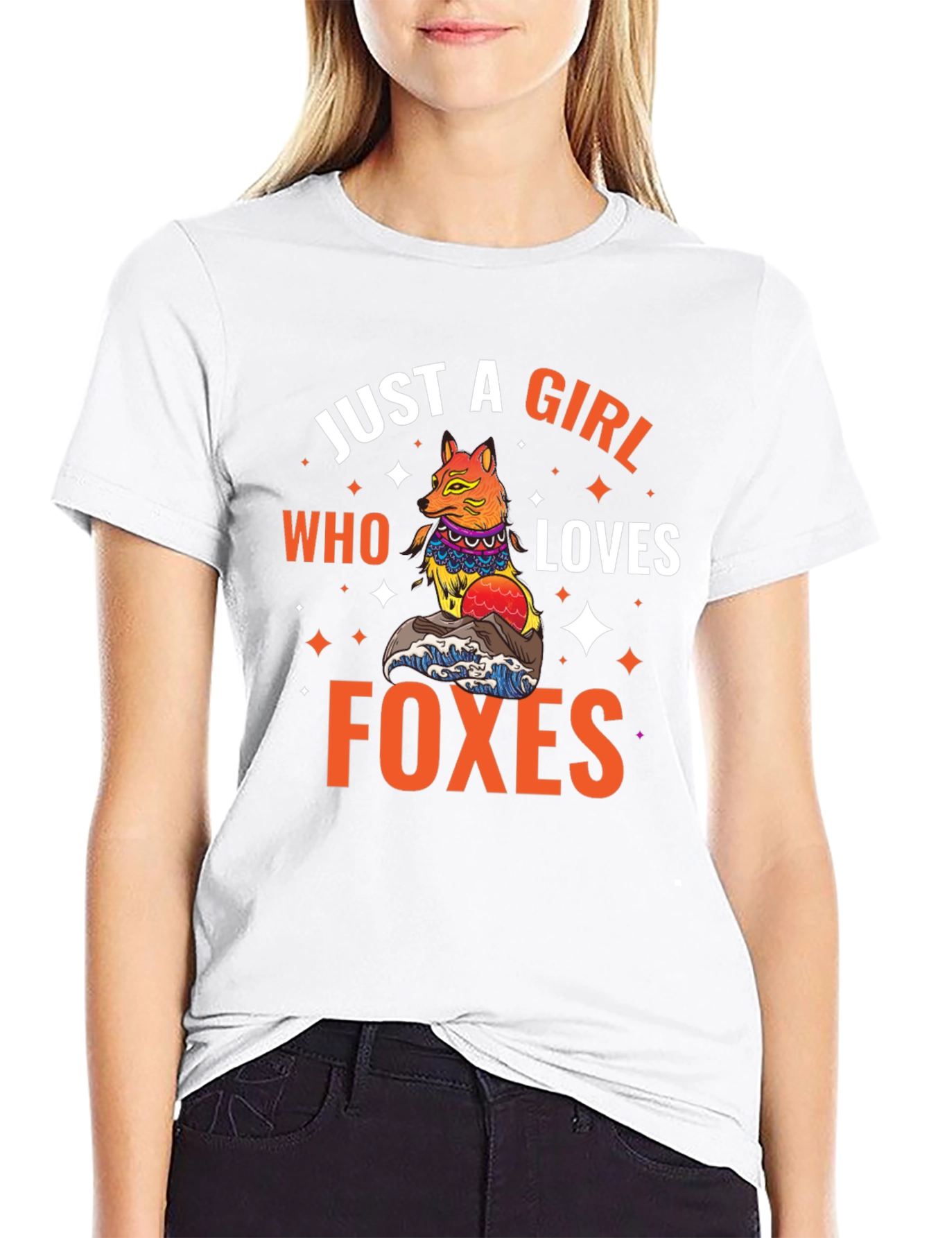 Just A Girl Who Loves Foxes Graphic T-Shirt