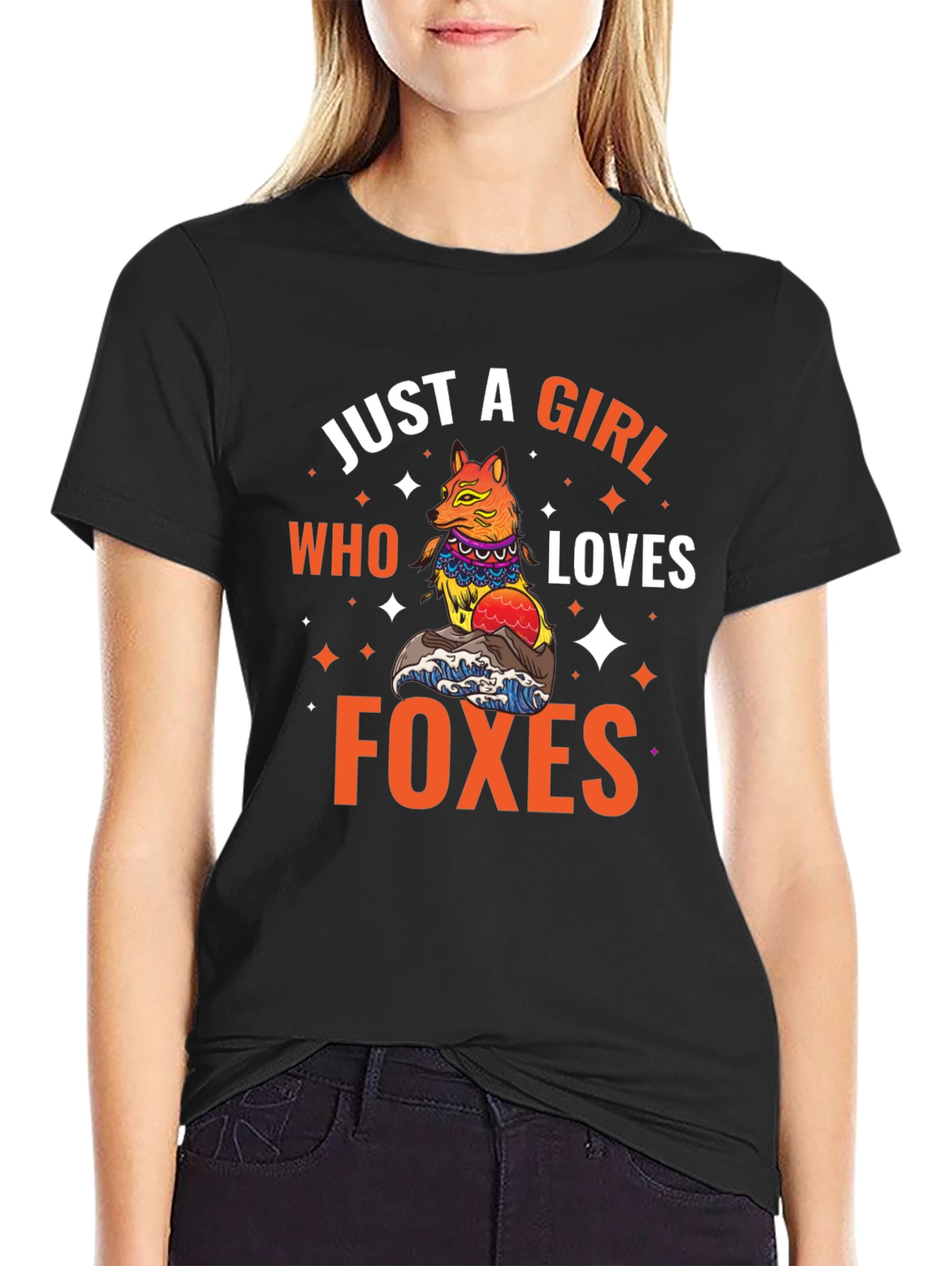 Just A Girl Who Loves Foxes Graphic T-Shirt