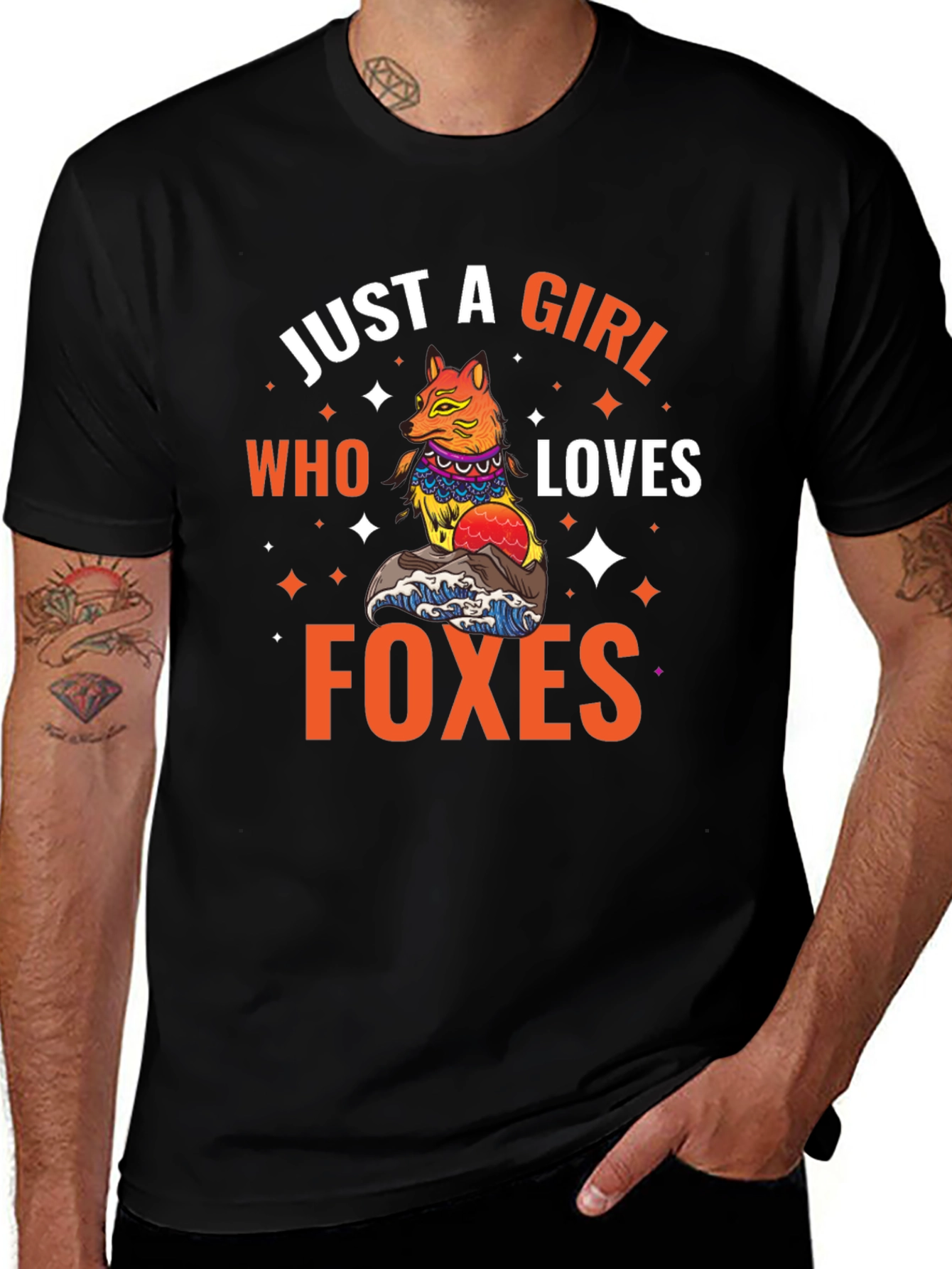 Just A Girl Who Loves Foxes Graphic T-Shirt