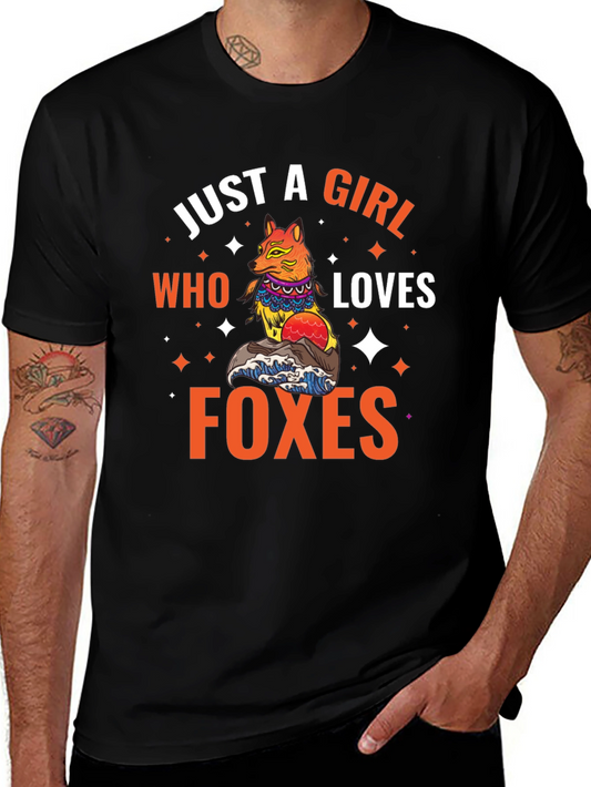 Just A Girl Who Loves Foxes Graphic T-Shirt