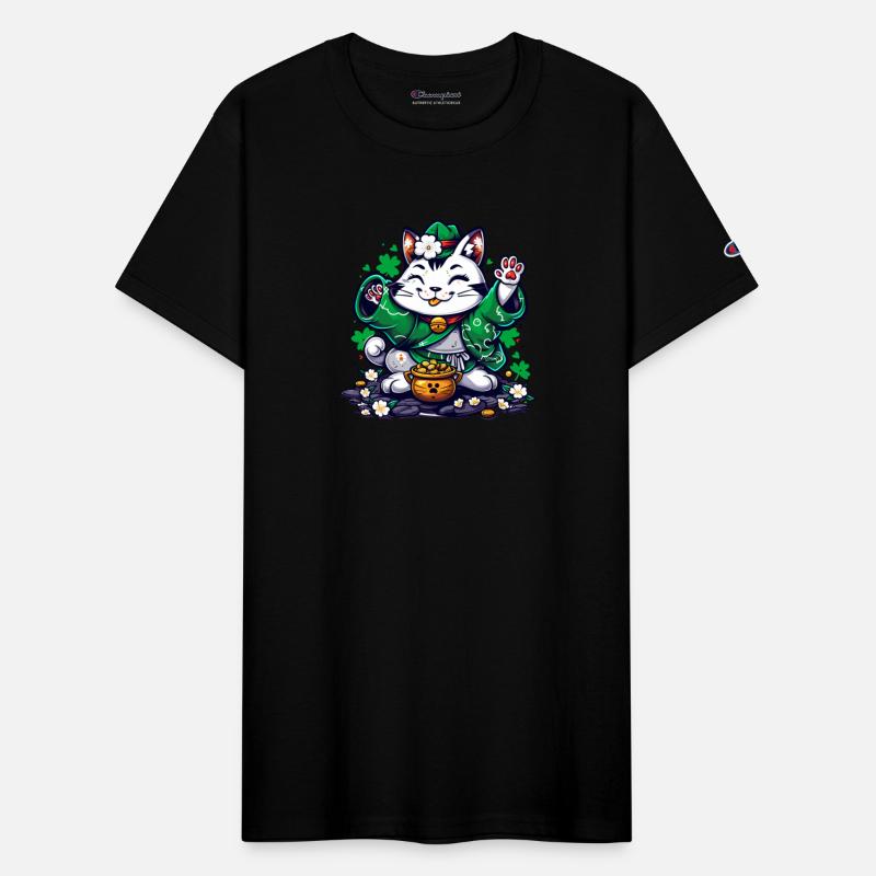 Kawaii St Patricks Day Cat With a Pot Of Gold