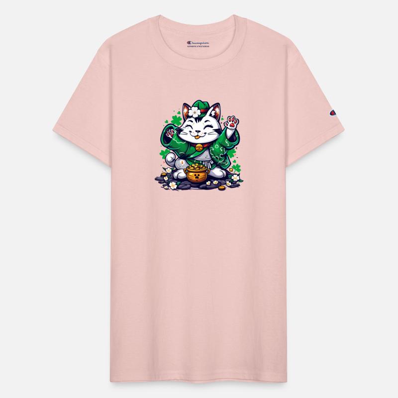 Kawaii St Patricks Day Cat With a Pot Of Gold