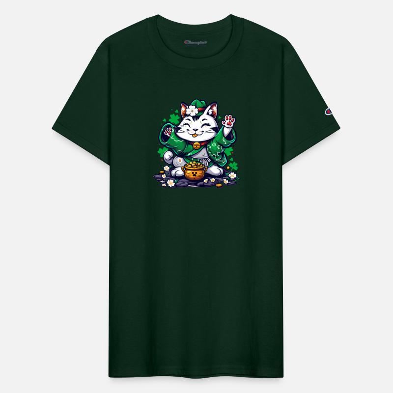 Kawaii St Patricks Day Cat With a Pot Of Gold